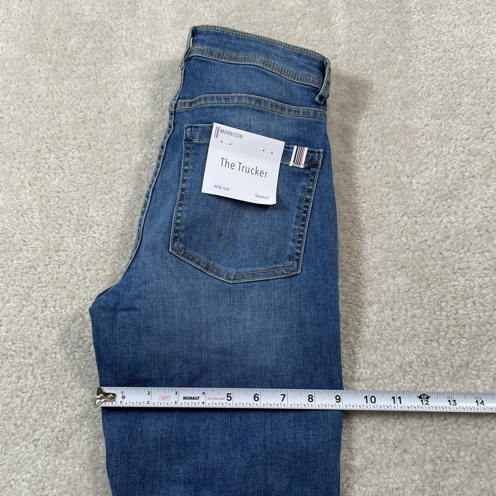 NWT Morrison Denim The Trucker Jeans Womens 27 Blue Bootcut Mid-rise - Picture 9 of 13